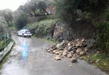 Recco – Frane sulle strade, massima attenzione frana Recco
