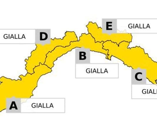 Maltempo in Liguria, Allerta Gialla prolungata sino alle 19 Allerta Gialla in Liguria