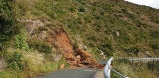 Apparizione, frana in via Lanfranco: strada chiusa