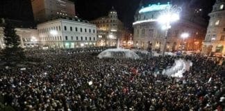 Sardine in piazza a Genova – Oltre 12mila in piazza De Ferrari ma manca “il sale” sardine piazza De Ferrari