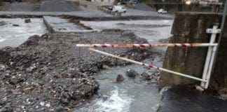 Serra Riccò, nuovo guado sul Secca appena finito e già inutilizzabile serra riccò guado