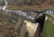 Val Trebbia – Crolla la carreggiata della Strada Provinciale 15 – FOTO