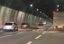Crolla la volta di una galleria sull’Autostrada A26 Voltri – Gravellona Toce, strage sfiorata crollo galleria Autostrada A26
