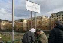 Ponte Firpo – Rimossa la lapide dedicata a Fabrizio Quattrocchi ponte Firpo rimossa targa Quattrocchi