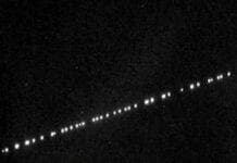 Luci nel cielo della Liguria, ancora un passaggio dei satelliti Starlink Luci nel cielo Starlink SpaceX