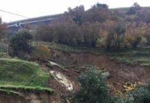 Frana sotto l’Autostrada A26 Voltri Gravellona Toce a Fabbriche Frana voltri via Fabbriche