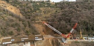 Autostrada A6 – Sistemato il nuovo impalcato del viadotto Madonna del Monte autostrada A6, Savona Torino, viadotto Madonna del Monte