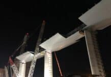 Ponte per Genova – Il vento potrebbe far slittare il varo della campata da 100 metri ponte per Genova sesto modulo