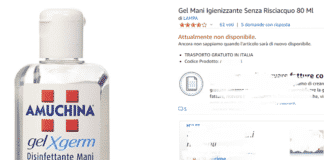 Coronavirus – Amazon esaurisce le scorte di Amuchina gel per mani amuchina esaurita Amazon
