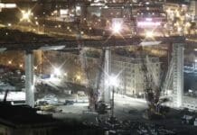 Ponte per Genova – Riprese all’alba le operazioni di varo della campata da 100 metri ponte per Genova trave
