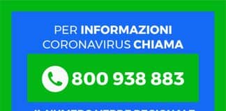 Coronavirus – Nuovo numero verde per informazioni attivo in Liguria