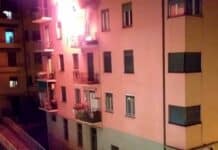 Incendio nella notte a Borgoratti, tre famiglie evacuate in via Sapeto incendio via Sapeto Borgoratti