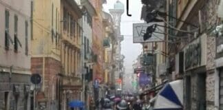 Coronavirus – Bucci: in via Sestri oggi una scena non bella via sestri affollata sestri ponente