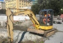 Voltri – Partiti i lavori per il recupero della Piscina Mameli voltri ruspa cantiere piscina Mameli