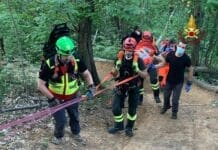 Punta Manara – Escursionista si ferisce sul sentiero vigili del fuoco soccorso persona