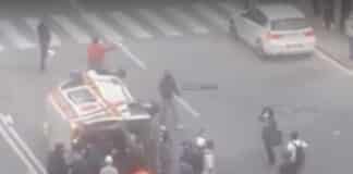 Marassi – Grave incidente tra corso Sardegna e corso De Stefanis, ambulanza ribaltata ambulanza ribaltata Marassi