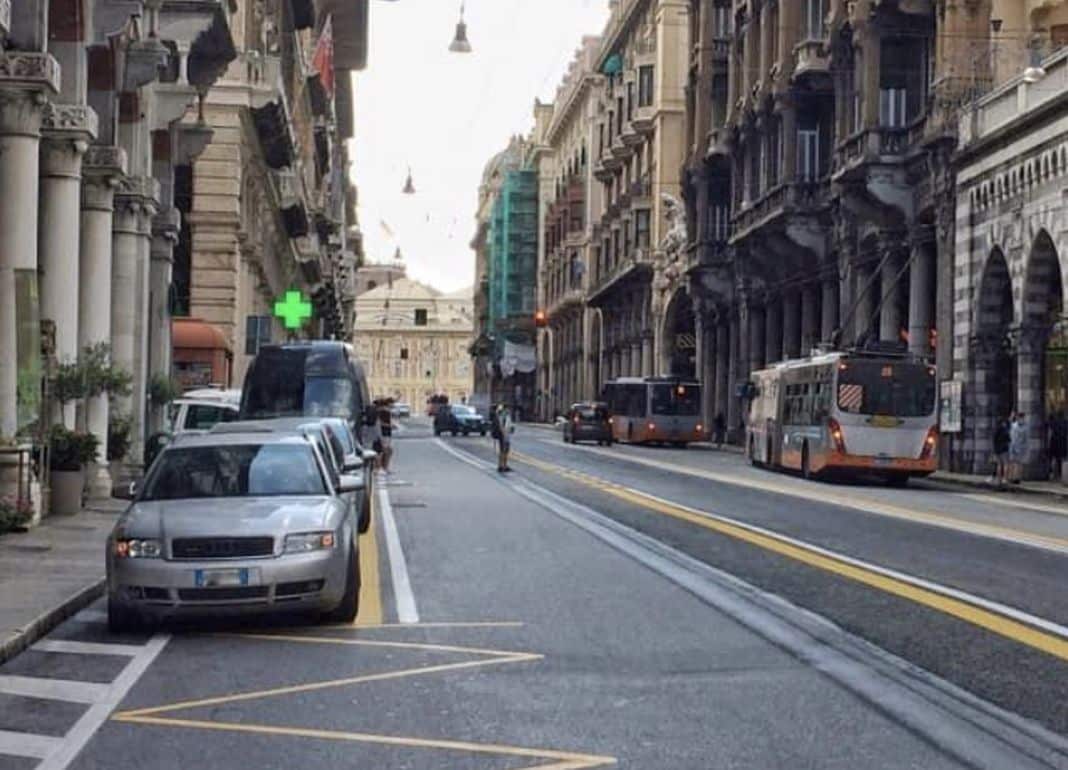 posteggi pista ciclabile via XX settembre