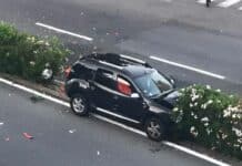 Quinto – Si schianta in corso Europa ed esce illeso dalla macchina incidente Quinto corso Europa