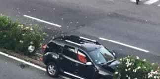 Quinto – Si schianta in corso Europa ed esce illeso dalla macchina incidente Quinto corso Europa