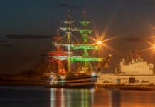 Ponte San Giorgio, anche la nave Amerigo Vespucci all’inaugurazione