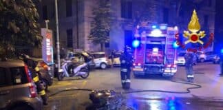 Castelletto – Scivolano dallo scooter, ripartono ma il mezzo prende fuoco