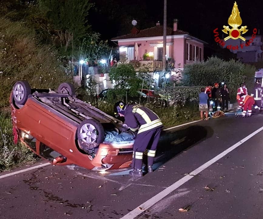 La Spezia - Auto Si Ribalta Sulla Provinciale, Illeso Il Conducente ...