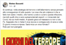 Coronavirus – Bassetti denuncia: “gioco al massacro, io non ci sto” Bassetti Matteo facebook io non ci sto