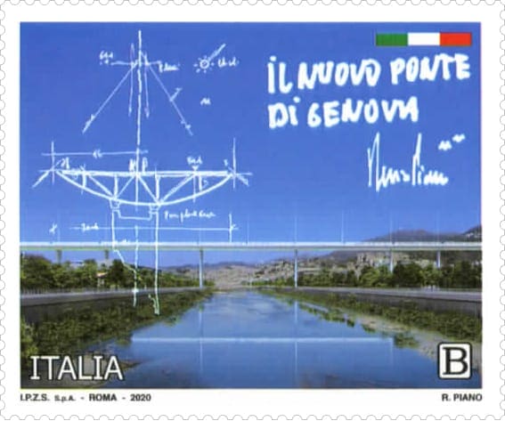 francobollo ponte di Genova