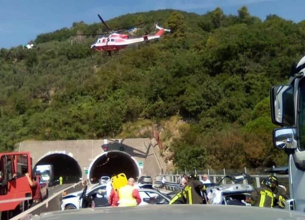 incidente A12 Chiavari Rapallo