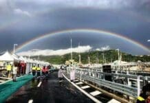 Ponte Genova San Giorgio aprirà appena smontate le strutture per l’inaugurazione ponte arcobaleno
