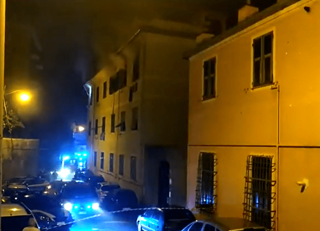incendio Cornigliano via Tonale