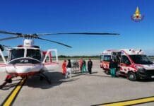 Elicottero dei Vigili del Fuoco salva una neonata trasportandola al Gaslini elicottero Drago vigili del fuoco