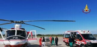 Elicottero dei Vigili del Fuoco salva una neonata trasportandola al Gaslini elicottero Drago vigili del fuoco