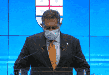 Coronavirus – Nuova ordinanza per la Liguria, vietate le seconde case per Pasqua Giovanni Toti mascherina