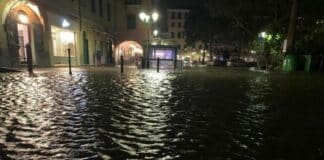Maltempo Liguria – Lungomare allagato dalle onde a Santa Margherita Ligure Santa Margherita allagata dal mare