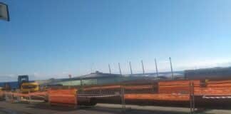 Cantiere in corso Aurelio Saffi appena riasfaltato corso saffi lavori