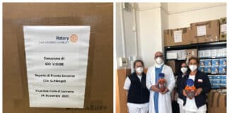 Coronavirus – Il Rotary Club Hanbury dona 630 visiere all’ospedale di Sanremo