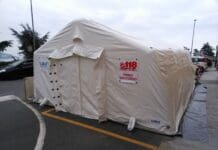 Coronavirus – Allestita la tenda pre-triage al pronto soccorso di Sanremo
