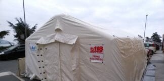 Coronavirus – Allestita la tenda pre-triage al pronto soccorso di Sanremo
