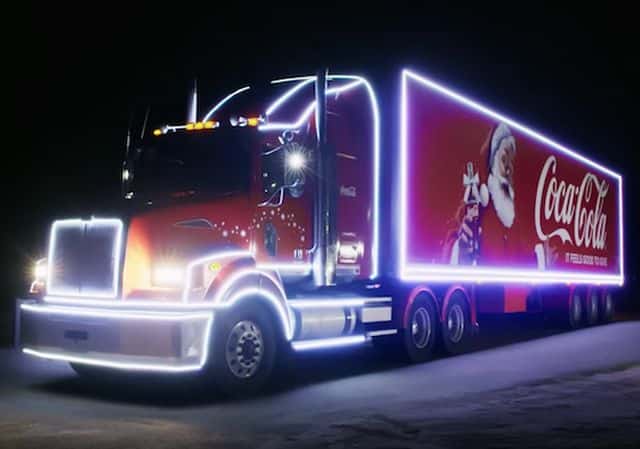 coca cola christmas truck tour