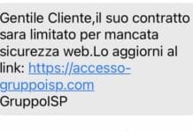Truffe online – Tornano i falsi SMS delle Banche e del Gruppo ISP sms truffa