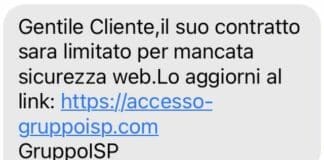 Truffe online – Tornano i falsi SMS delle Banche e del Gruppo ISP sms truffa