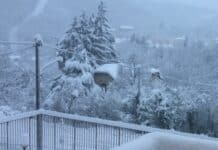 Neve in Liguria – Entroterra imbiancato, costa completamente libera Urbe neve