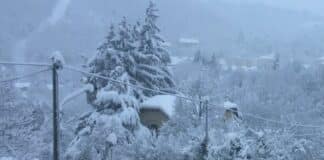 Neve in Liguria – Entroterra imbiancato, costa completamente libera Urbe neve
