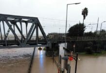 Chiavari, esondato il fiume Entella