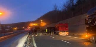 Incidente sull’autostrada A6 Savona – Torino, camion ribaltato e strada chiusa direzione nord incidente A6 Altare
