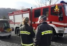 Escursionisti si perdono sulle alture del Tigullio, salvati grazie all’app di messaggistica Vigili del Fuoco camion pompieri