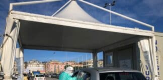 Chiavari – Al via il punto raccolta tamponi alla Colmata mare drive-through Chiavari coronavirus