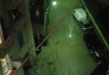 Maltempo a Genova – Strade trasformate in torrenti a Certosa alta via Zella allagata