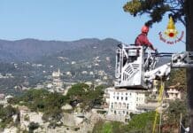 Crollo al cimitero di Camogli, posizionati i sensori sulla falesia – FOTO